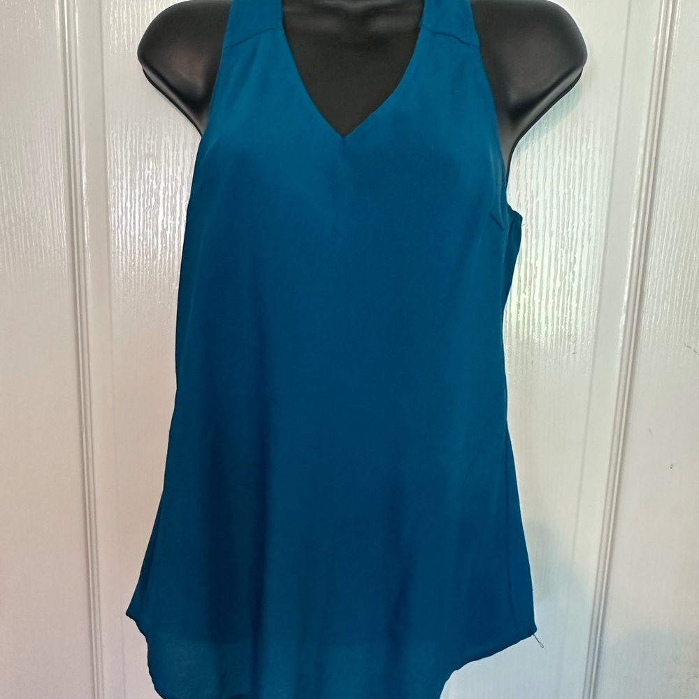 Mossimo Supply Co. Blue Asymmetrical Camisole Tank Top